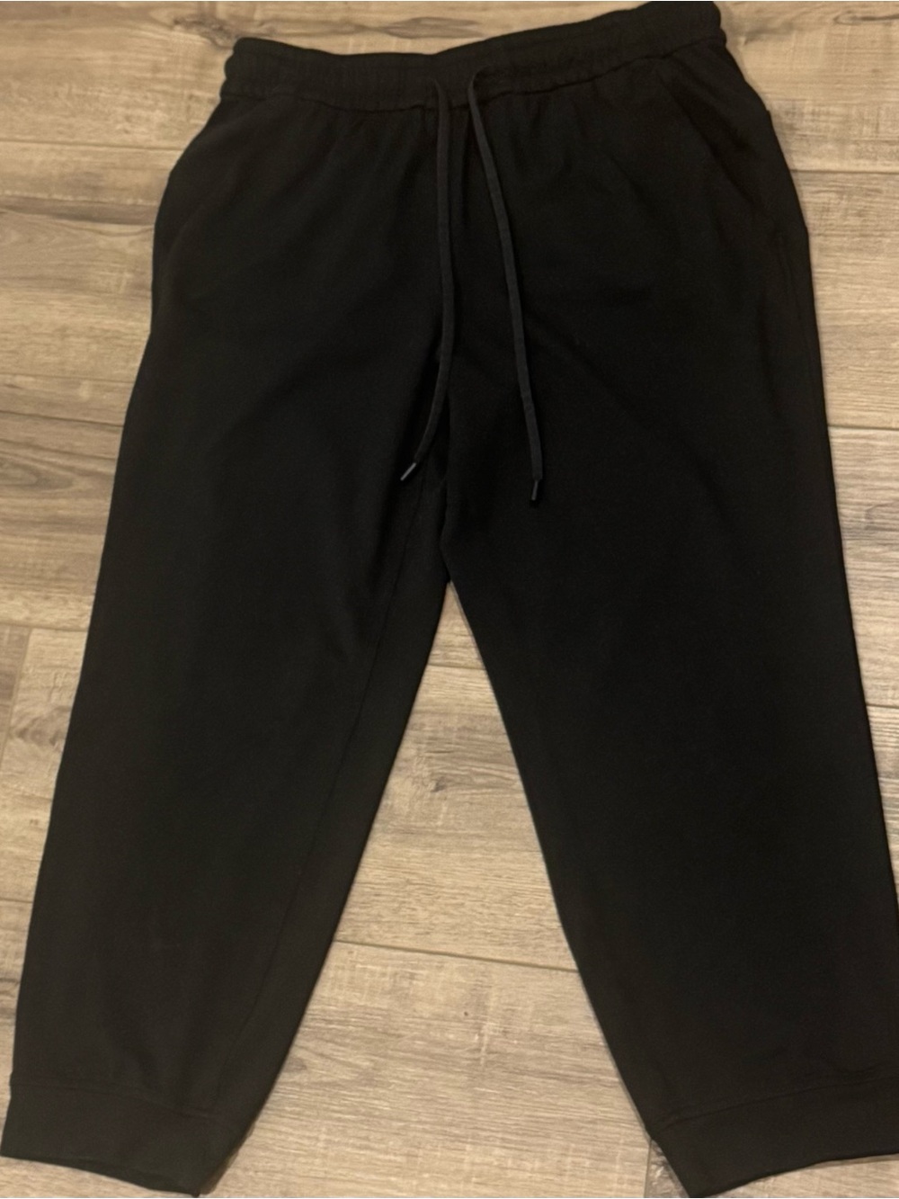 Lululemon Black Stretch High-Rise Crop Jogger Pants Size 6 LW6CTRS